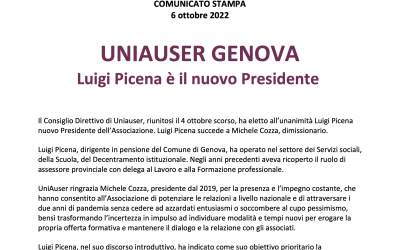 Luigi Picena nuovo Presidente di UniAuser Genova